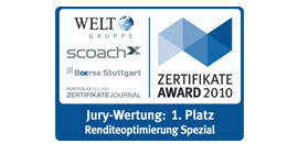 2010 ZertifikateAwards – 1st place: Special Return Optimization